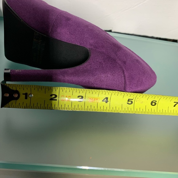 Wild Diva purple pointed toe stiletto heel shoes - Picture 9 of 12